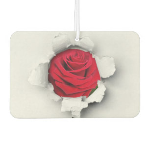 Red rose car air freshener