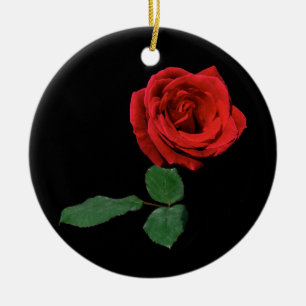 Red Rose Christmas Ornament