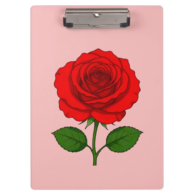 Red Rose Clipboard (Front)
