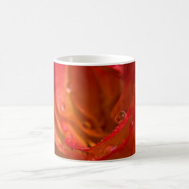 Red Rose Close-up Coffee Mug (Center)