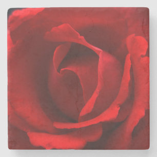 Red Rose coastercn Stone Coaster