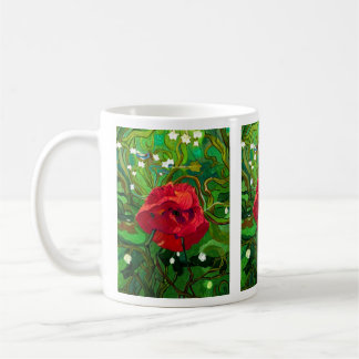 RED ROSE COFFEE MUG
