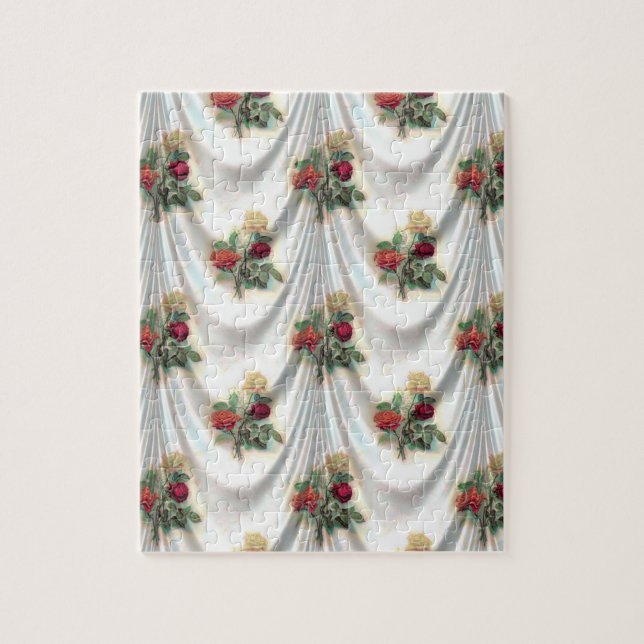 Red rose curtain Thunder_Cove Jigsaw Puzzle (Vertical)