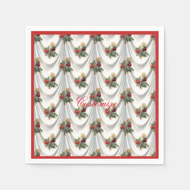 Red rose curtain Thunder_Cove Napkin (Front)