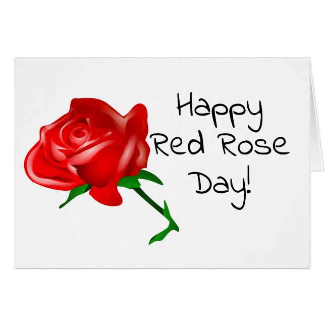 Red Rose Day Greeting (Front Horizontal)