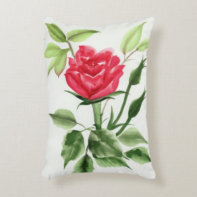 Red Rose Decorative Cushion (Front(Vertical))