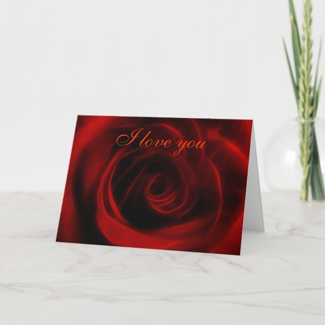 Red Rose depth of my love for you Card (Front)