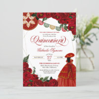 Red Rose Elegant Charra/Mariachi Dress Quinceañera