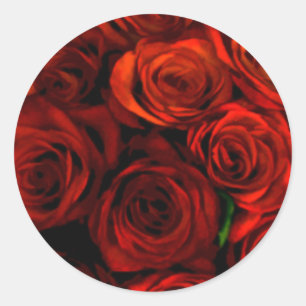 Red Rose Envelope Seal Stickers
