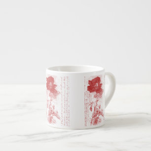 Red Rose Espresso Cup