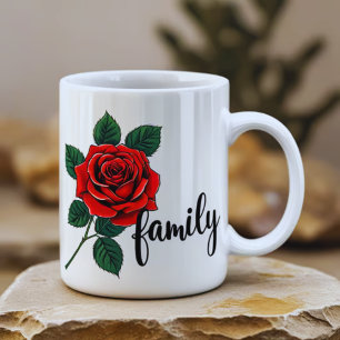 Red Rose Family A Symbol of Love & Unit Coffee Mug