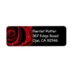 Red Rose Fine Art Return Address Label