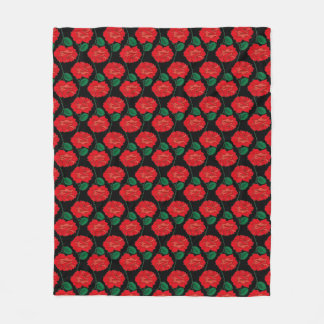 Red Rose Fleece Blanket