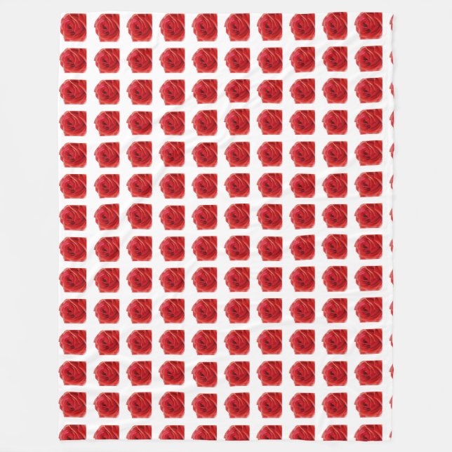 Red Rose Fleece Blanket (Front)