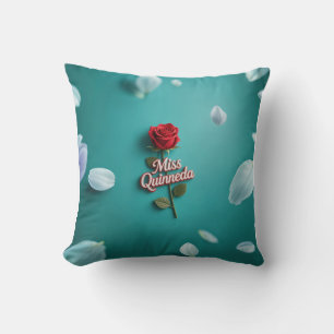 Red Rose Fleece Cushion