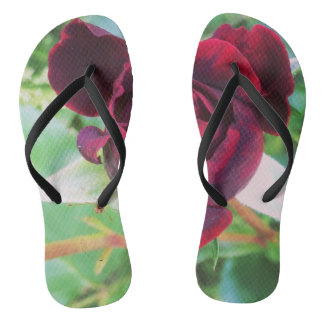 Red Rose Flip Flops
