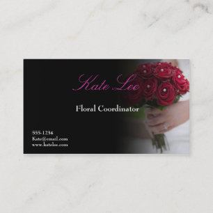 Red rose Floral business card