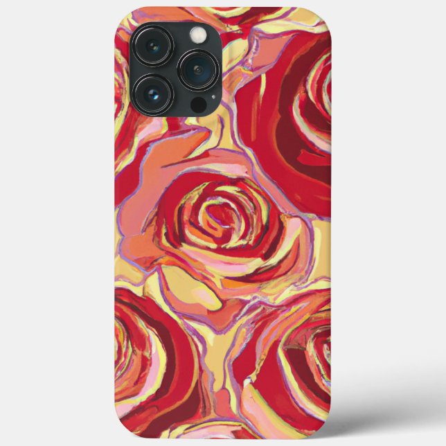 Red Rose Floral Design #2 Case-Mate iPhone Case (Back)