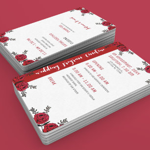 Red Rose Floral Wedding Theme Hand Fan