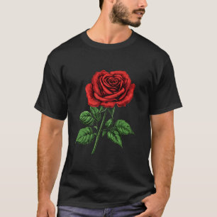 Red Rose Flower Botanist Garden Flower Red Rose 2 T-Shirt