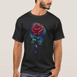 Red Rose Flower Botanist Garden Gardening Flower R T-Shirt