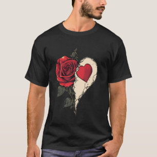 Red Rose Flower Botanist Garden Gardening Flower R T-Shirt