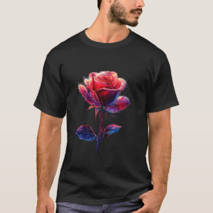 Red Rose Flower Botanist Garden Gardening Flower R T-Shirt