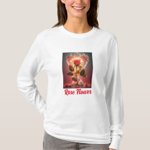 Red Rose Flower T-Shirt