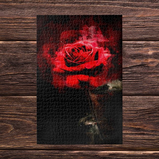 Red Rose flower watercolor - bb Jigsaw Puzzle (Creator Uploaded)