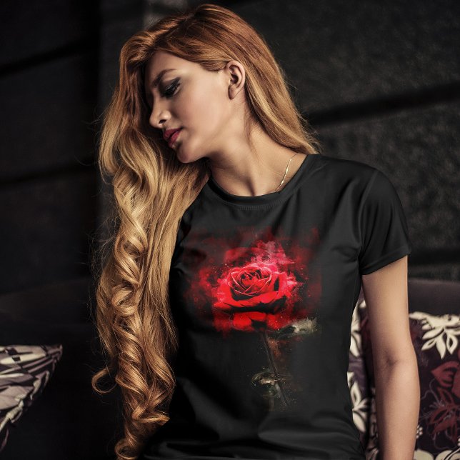 Red Rose flower watercolor - bb T-Shirt (Creator Uploaded)