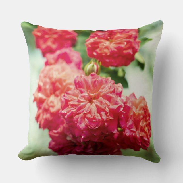 Red rose flowers cushion (Front)