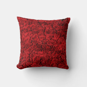 Red Rose Flowers Cushion