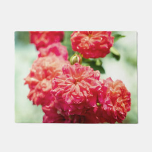 Red rose flowers doormat