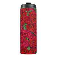 Red Rose Garden Floral Seamless Romantic Pattern