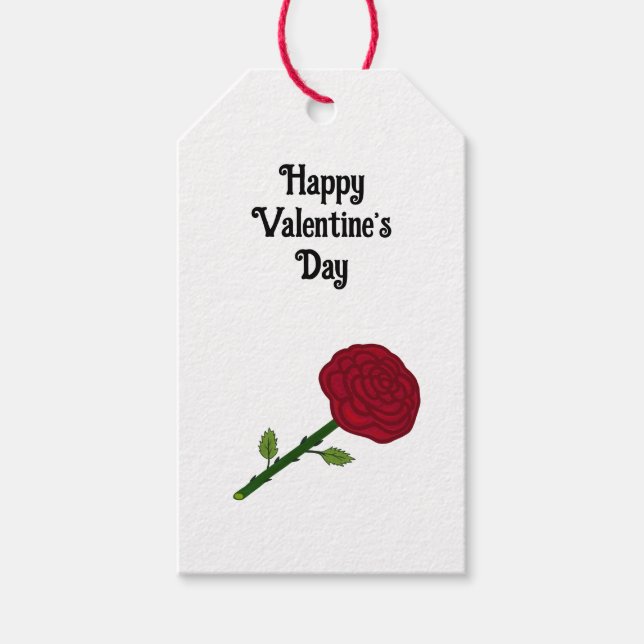 Red rose gift tags (Front)