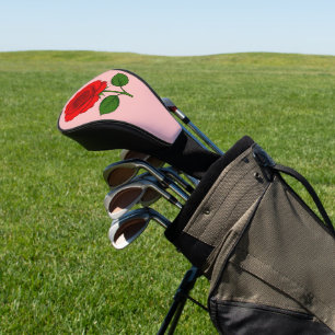 Red Rose Golf Driver Head Cover