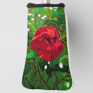RED ROSE GOLF HEAD COVER