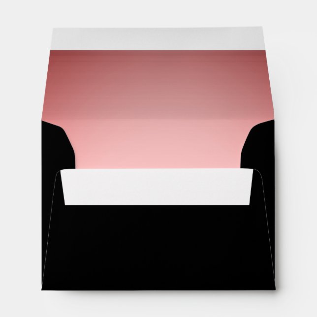 Red Rose Gothic Wedding Matching Invitation Suite Envelope (Back (Bottom))