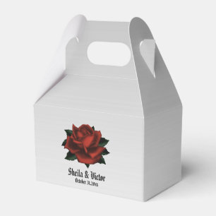 Red Rose Gothic Wedding Personal Favour Box