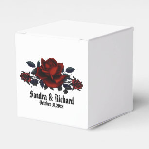 Red Rose Gothic Wedding White Personal Favour Box