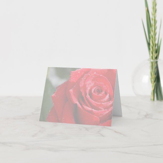 Red Rose Greeting Cards (Front)