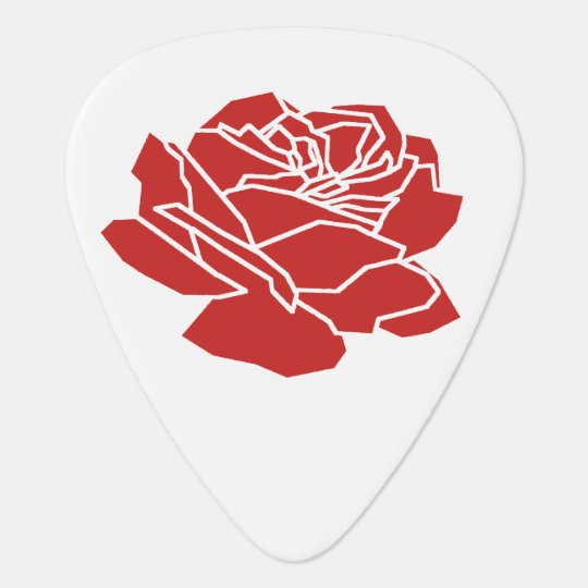red rose guitar pick