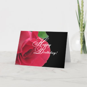Red Rose Happy Birthday Greeting Card