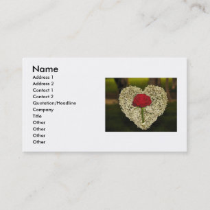 Red Rose Heart Business Card