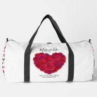 Red Rose Heart Romantic Floral Custom Text
