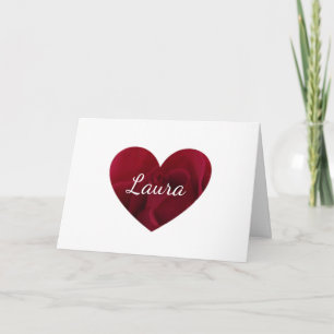 Red Rose Heart Valentine's Card
