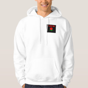 Red Rose I Love You Men's White Zip Hoodie