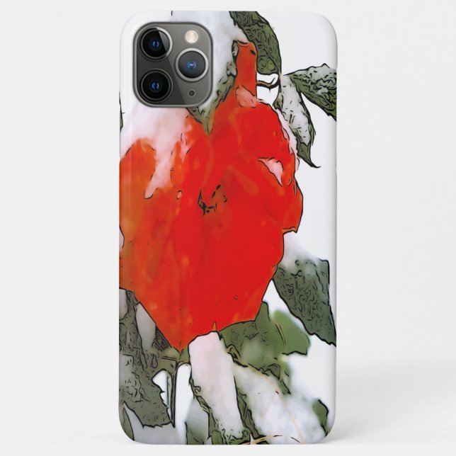 Red Rose in Snow   Case-Mate iPhone Case (Back)