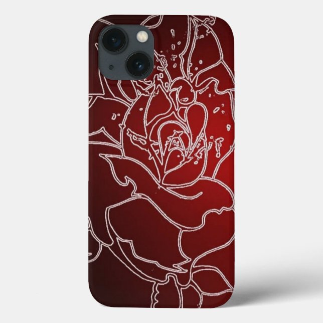 Red Rose iphone 13 case (Back)
