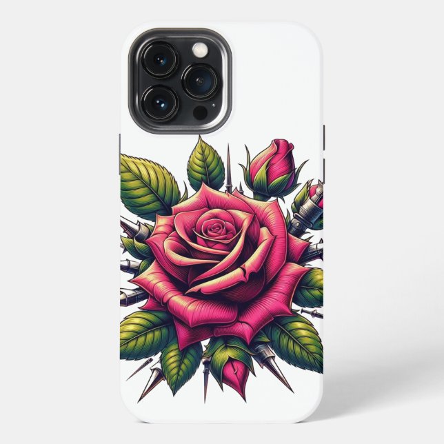 Red Rose iPhone 13 Pro Max Case (Back)